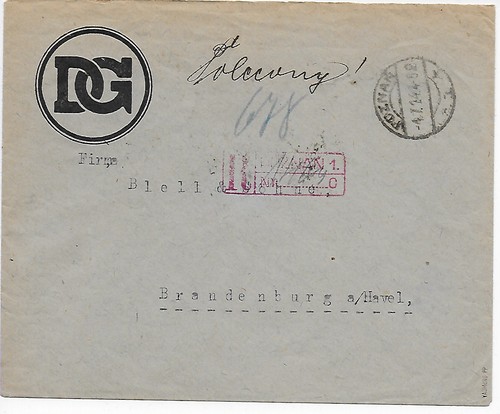 Poznan 1924 einschreiben nach - poznan,