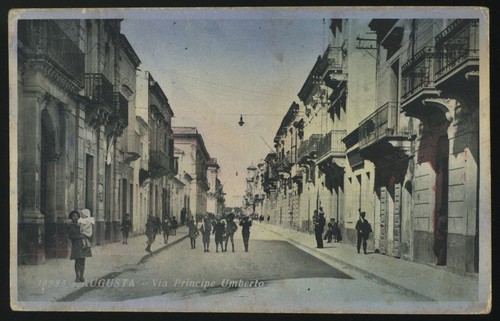 Cartolina augusta via principe - augusta,