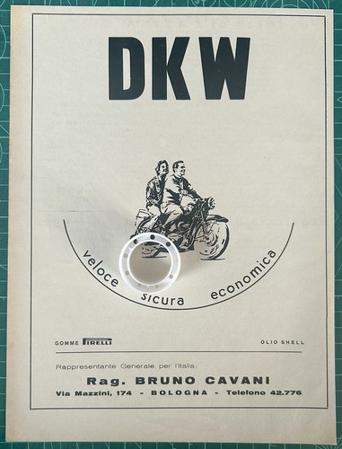 Rara pubblicità moto dkw - rara,