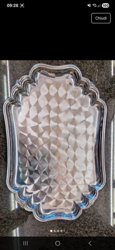 Vassoio acciaio inox vintage - acciaio,