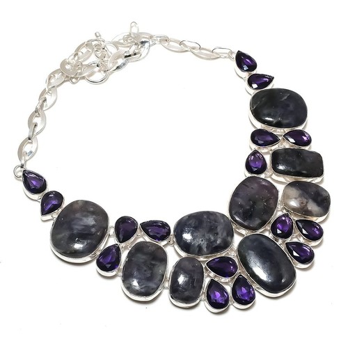 Collana con pietre - , preziose