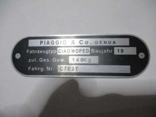 Scudo piastra piaggio ciao - piastra,