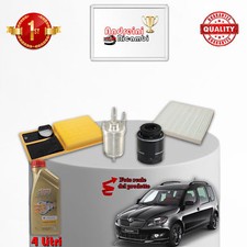 KIT TAGLIANDO 4 FILTRI E OLIO SKODA ROOMSTER 1.6 16V 77KW 105CV 2011 ->