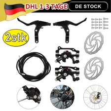 2 pinze freno a disco MTB bici doppio disco freno set rotore freno + bulloni + cavo freno