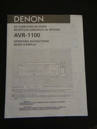 Denon avr 1100 - avr, surround