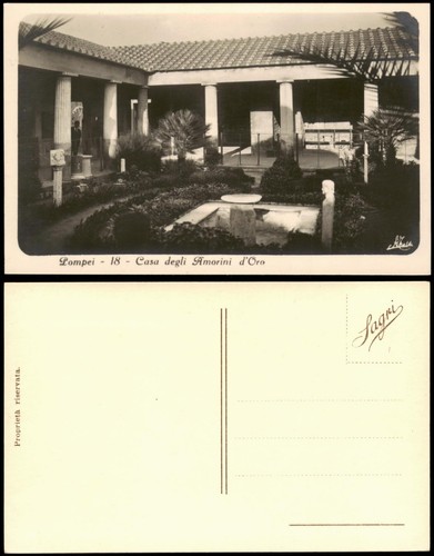 Cartolina pompei - cartolina, casa