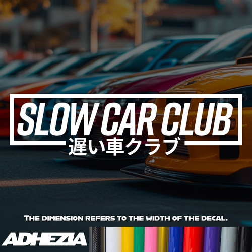 Slow car club decal vinyl - decal,