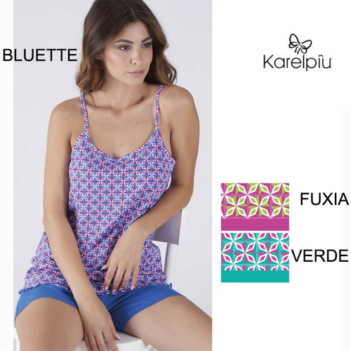 Pigiama donna corto cotone