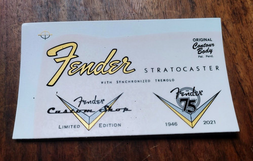 Fender stratocaster 75th - 75th, testa