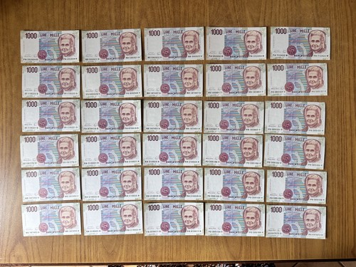 Lotto banconote lire 1000 - 30,