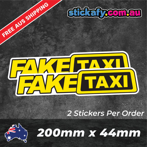 Fake taxi stickers funny - stickers,