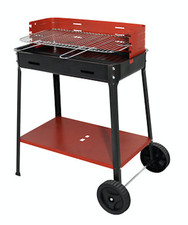 Barbecue a carbone carbonella cm 50x35x80h in acciaio con ruote MOD.504.50