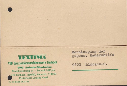 Limbach oberfrohna cartolina - limbach-oberfrohna,,