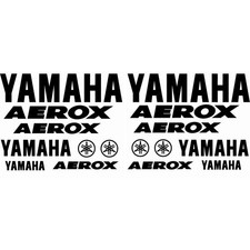 HULL STICKERS SET BLACK AEROX