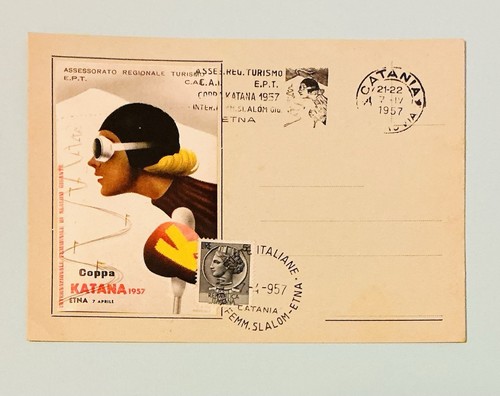 Cartolina coppa katana 1957 - coppa,
