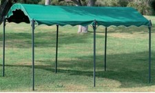 GAZEBO CAR PORT TUNNEL PER AUTO CM. 300x400 VERDE MT. 3X4 TOP 180 GR/MQ