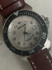 Sector 450 Diver Quartz 200 meters cassa acciaio 32mm tag NOS