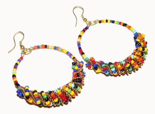 Orecchini tibetani multicolore - tibetani,