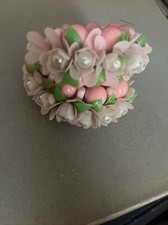 Bellissimo bracciale Rosa- vintage -  plastica anni '60-'70