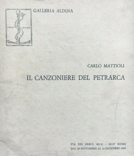 Carlo mattioli canzoniere - mattioli,,