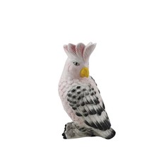 Vaso Pappagallo Cacatua - Dolomite - Rosa Verde - 22cm - Design Allegro