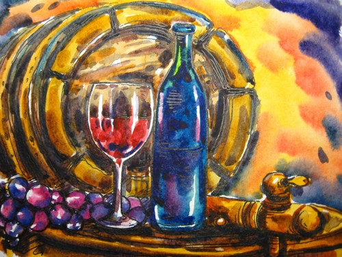 Bottiglia vino rosso - bottiglia,