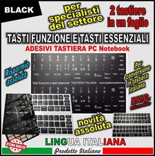 Adesivi Tastiera Layout Italia Lettere Pc Notebook tasti funzione ed essenziali