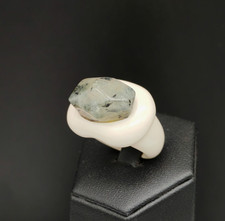 Anello donna fascia bianca
