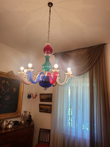 Lampadario venini gio - venini, ponti