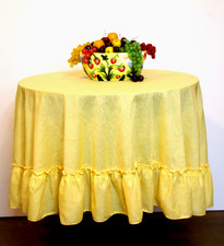 Tovaglia di lino gialla retrò