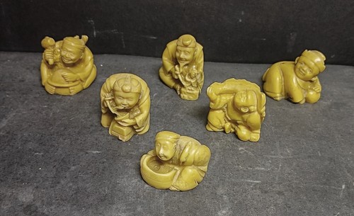 Netsuke resina set 6pz - netsuke,