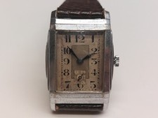 Orologio vintage anonimo rettangolare uomo donna meccanico carica manuale 25 mm