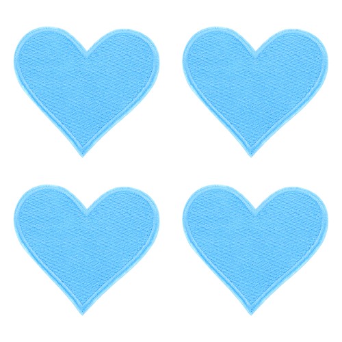 Pezzi toppe cuore ricamo - 4,
