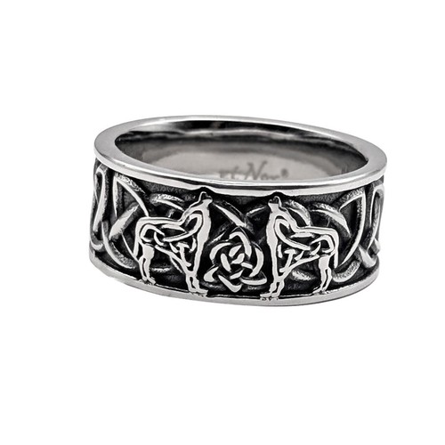 Anello lupo celtico anello