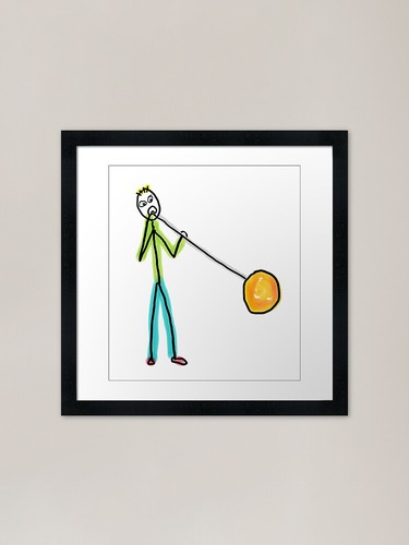 Quadro stampa tela - quadro, stickman
