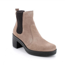 IGI&CO DONNA STIVALETTO TRONCHETTO CON TACCO 6660133 BEIGE FANGO DAL 36 AL 41
