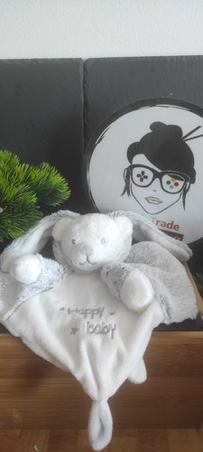 Doudou ours lapin gris - lapin,