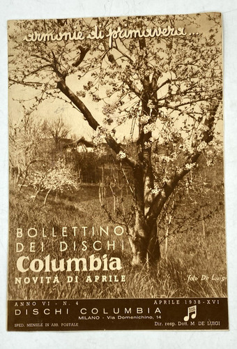 Bollettino dei dischi columbia - dischi,