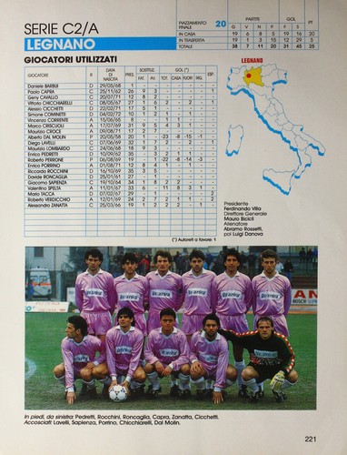 Calcio poster legnano - legnano, serie