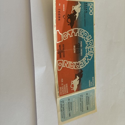 Biglietto lotteria nazionale - biglietto,