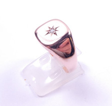 Anello sigillo oro rosa 9 ct