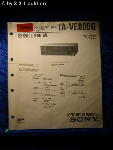 Sony manuale servizio - sony,