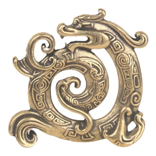 Statua ottone drago - in,