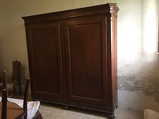 Armadio Libreria Cappuccino Antico 800" In Noce Gigante 4stagioni