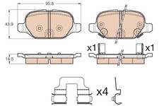 SET PASTIGLIE FRENO POSTERIORI