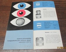 PIEGHEVOLE PUBBLICITARIO OBIETTIVI LEICA