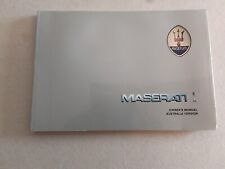 MASERATI MANUALE ISTRUZIONI VERSIONE AUSTRALIA  SPYDER BITURBO 425i  IN INGLESE