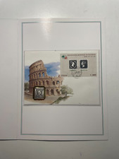 1985 Bolaffi Folder Erinnofilo Esposizione + Riproduzione Argento 5 Cent. Nero