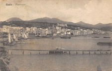 1938) CARTOLINA GAETA PANORAMA PORTO VIAGGIATA LATINA