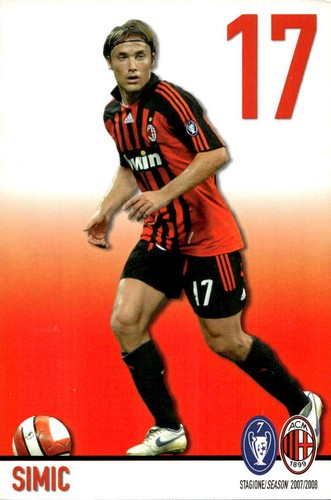 Cartolina calciatore simic - cartolina, #